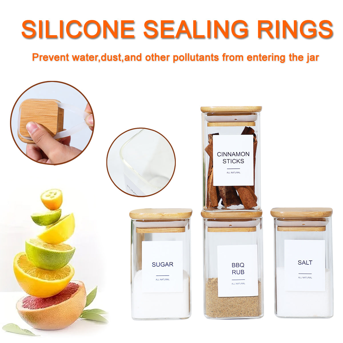 The Ultimate Bamboo & Glass Pantry Set