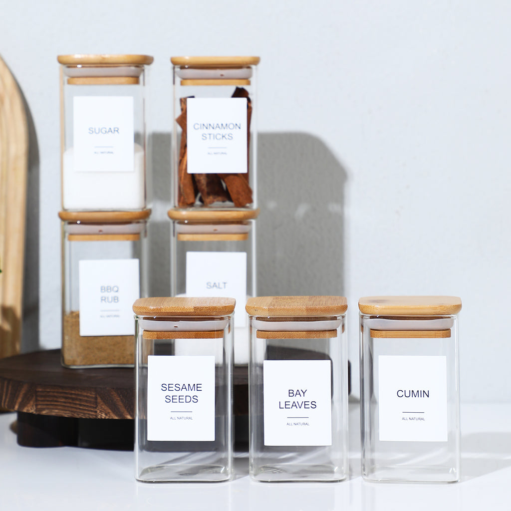 The Ultimate Bamboo & Glass Pantry Set