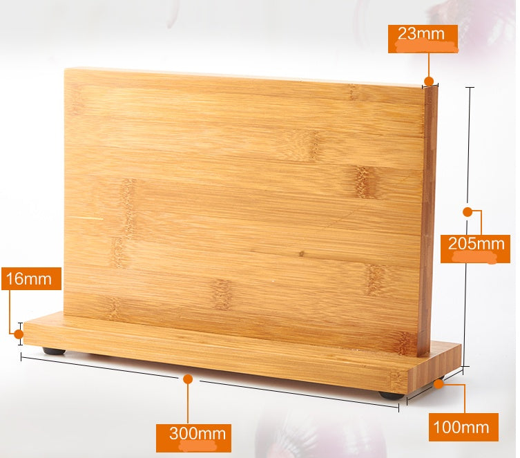 The Sentinel Magnetic Bamboo Knife Block