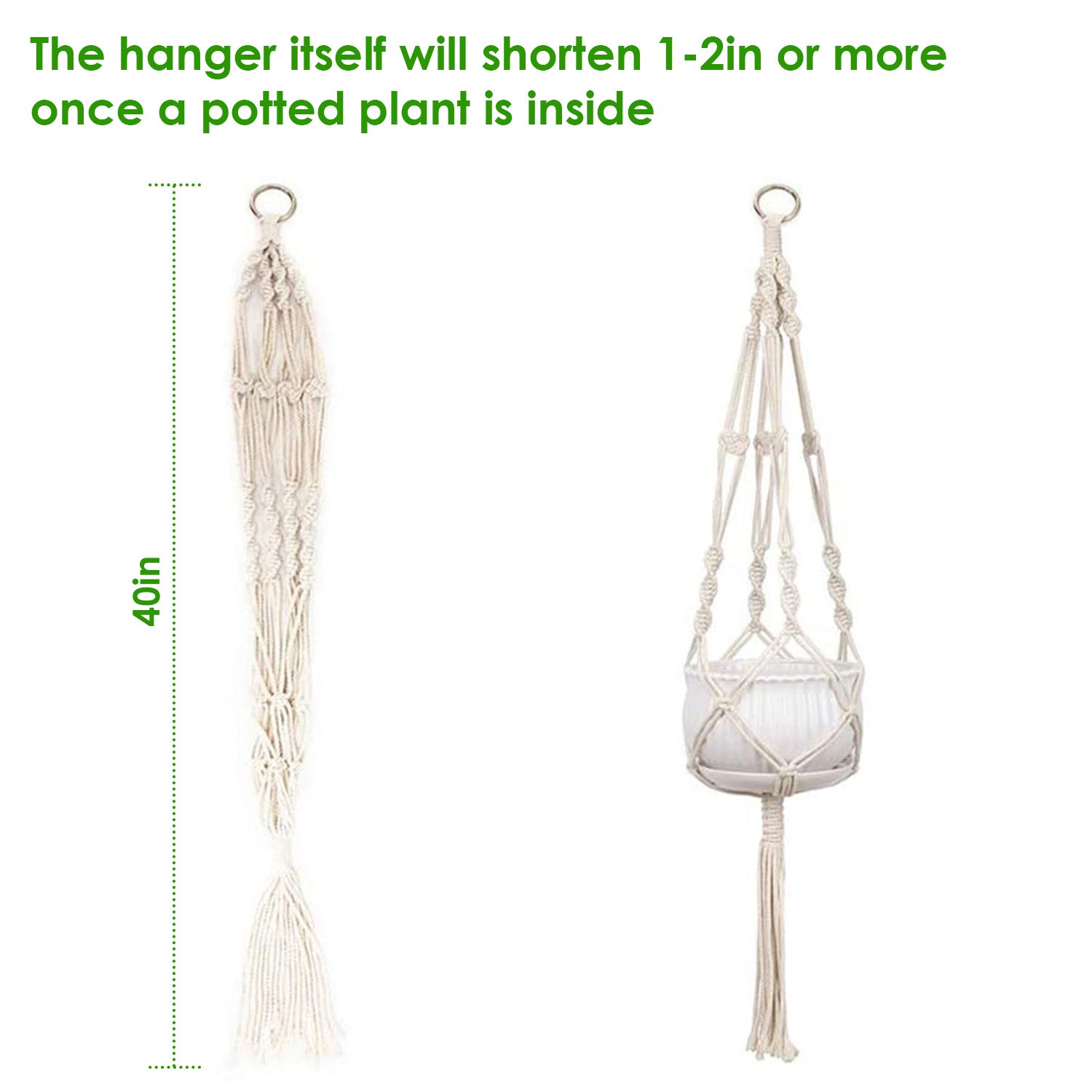 Artisan Woven Macramé Plant Hanger (Set of 2)