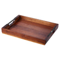 The Artisan Acacia Serving Tray with Iron Handles