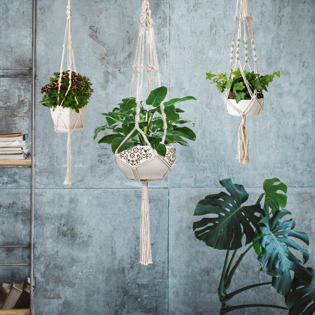Artisan Woven Macramé Plant Hanger (Set of 2)