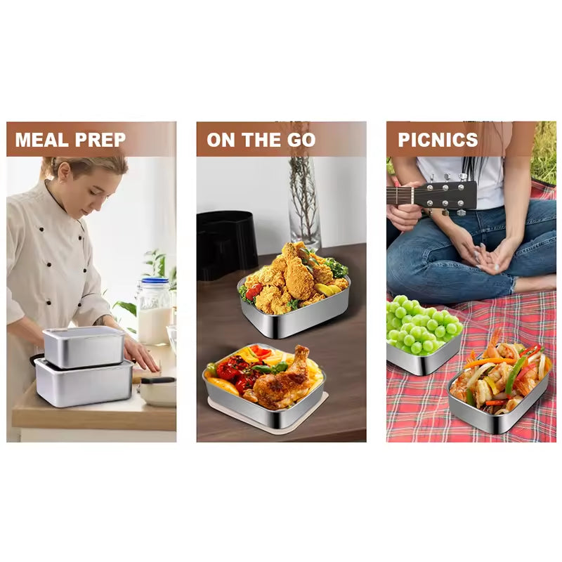 Minimalist Stainless Steel Pantry Container Set