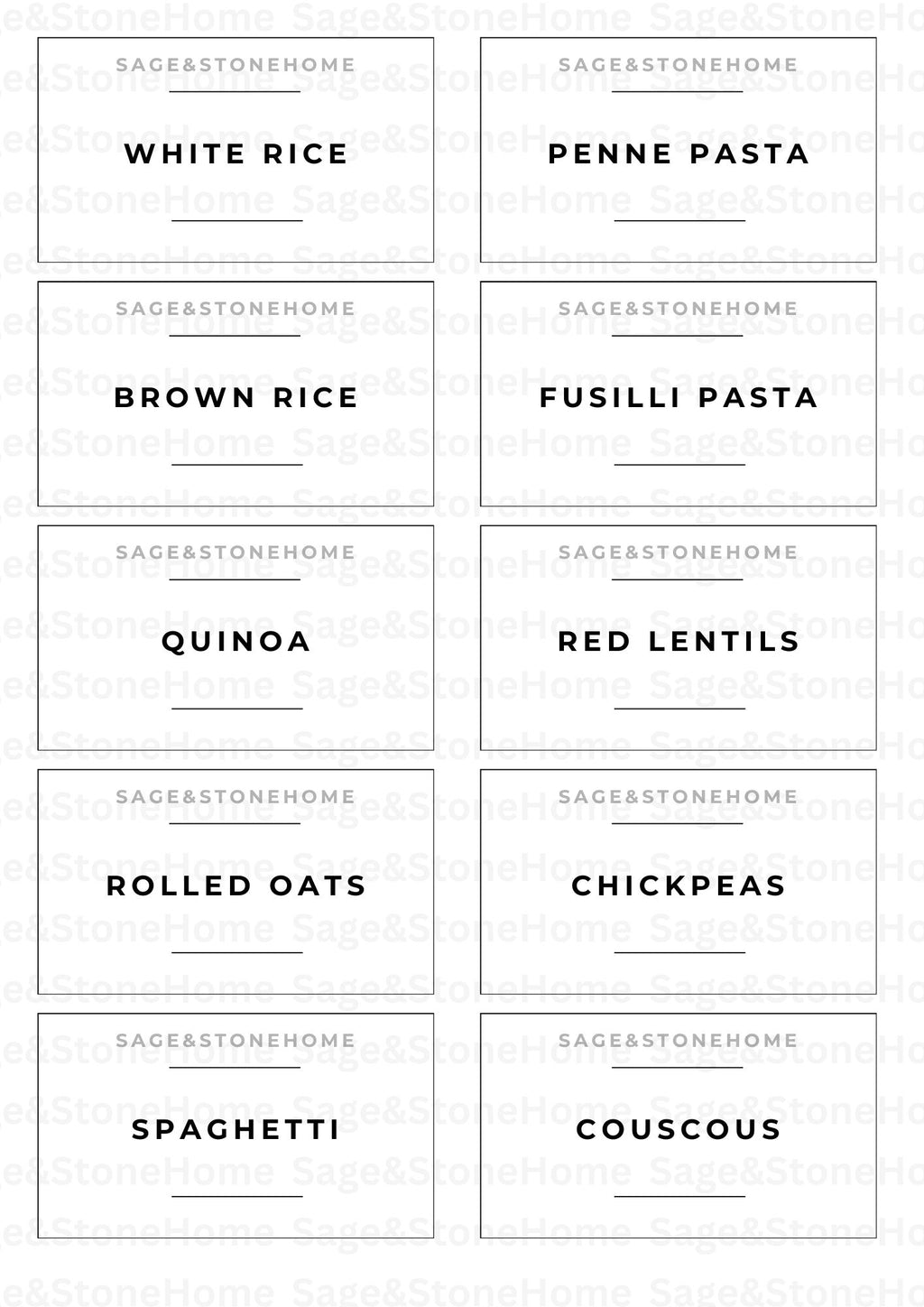 The Signature Pantry Label Collection | 40 Essential Labels