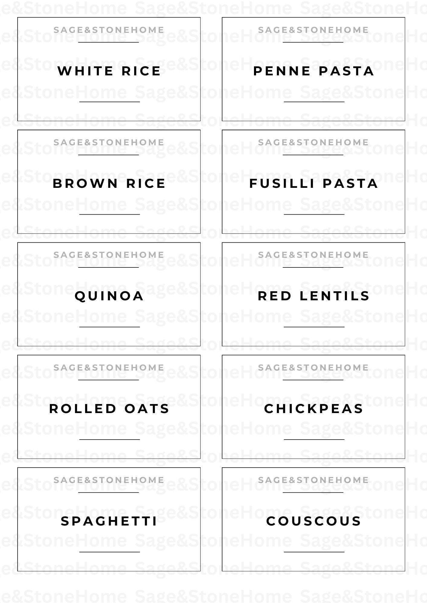 The Signature Pantry Label Collection | 40 Essential Labels