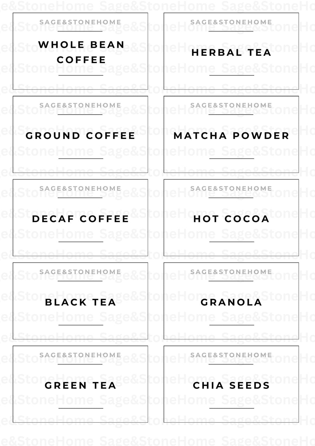 The Signature Pantry Label Collection | 40 Essential Labels